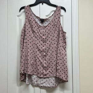 Torrid Pink Polka Dot Top Size 1X